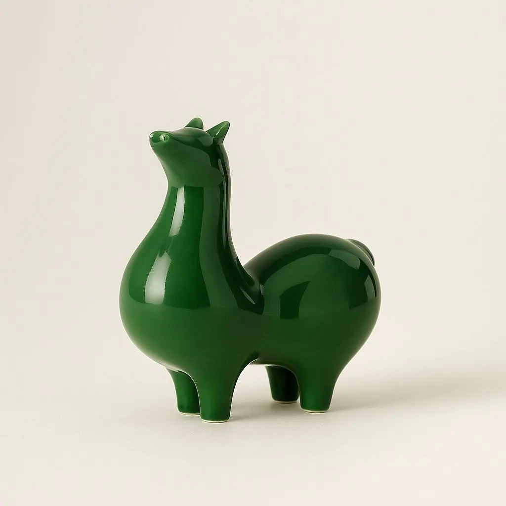 Ceramic Harmony Horse – Celadon Good Fortune Decor Piece