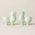 Ceramic Harmony Horse – Celadon Good Fortune Decor Piece