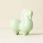 Ceramic Harmony Horse – Celadon Good Fortune Decor Piece