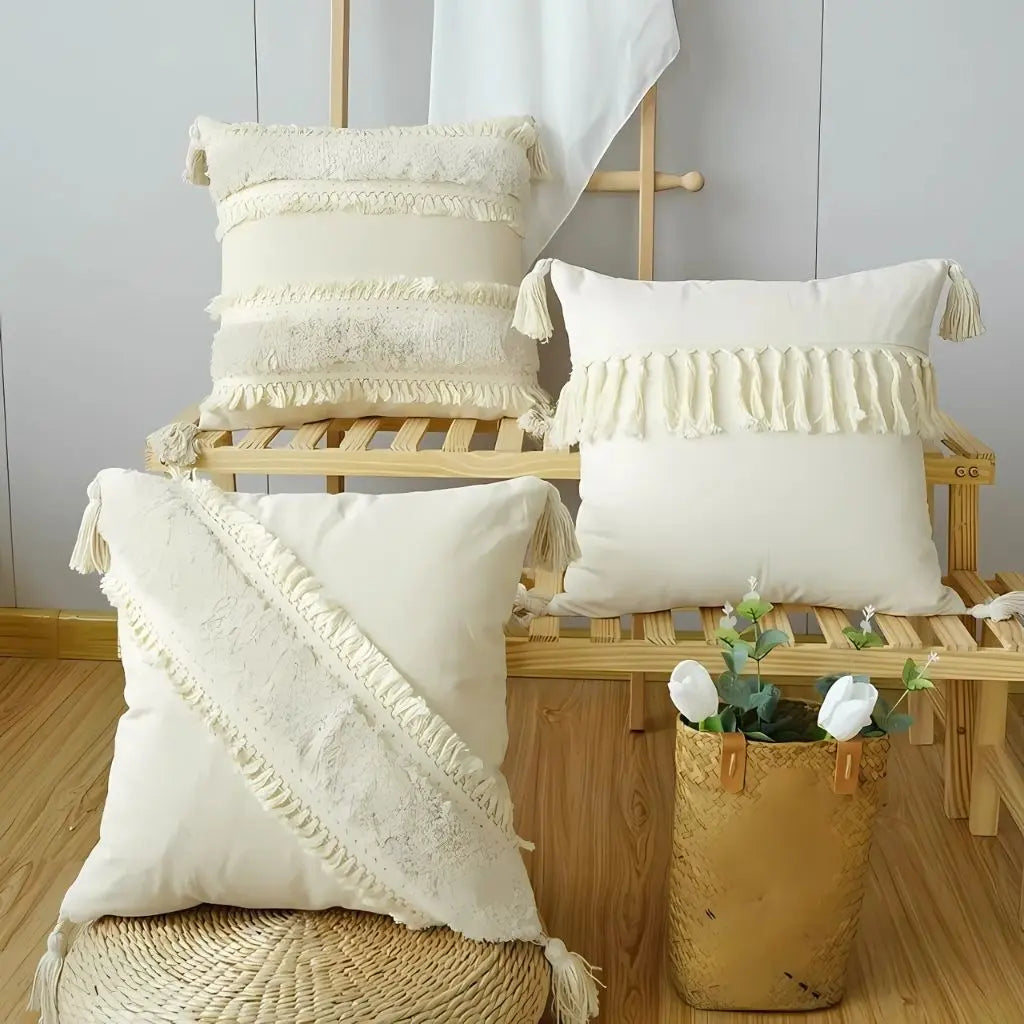 Chic Textured Throw Pillow Cover Collection