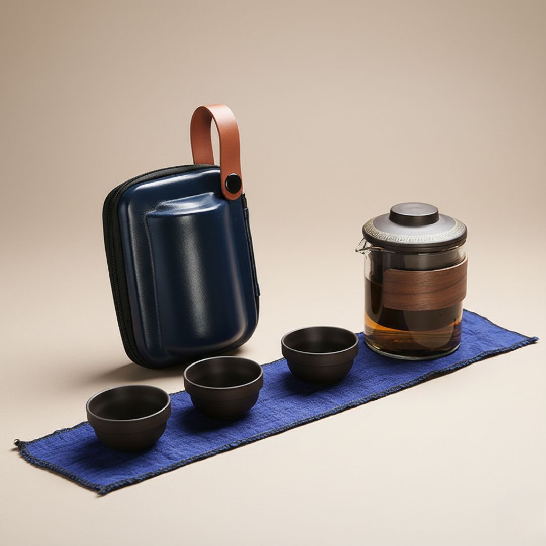 Elegant Portable Tea Set for On-the-Go Brewing
