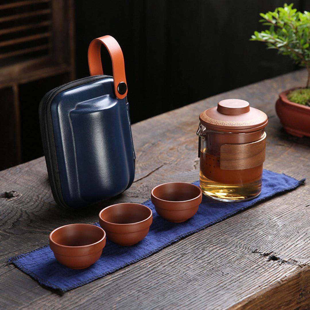 Elegant Portable Tea Set for On-the-Go Brewing