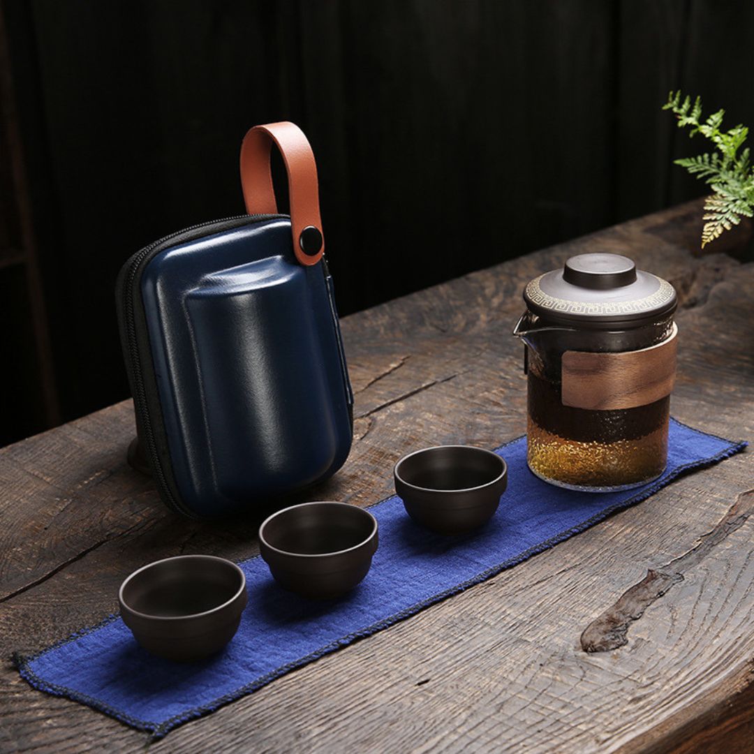 Elegant Portable Tea Set for On-the-Go Brewing
