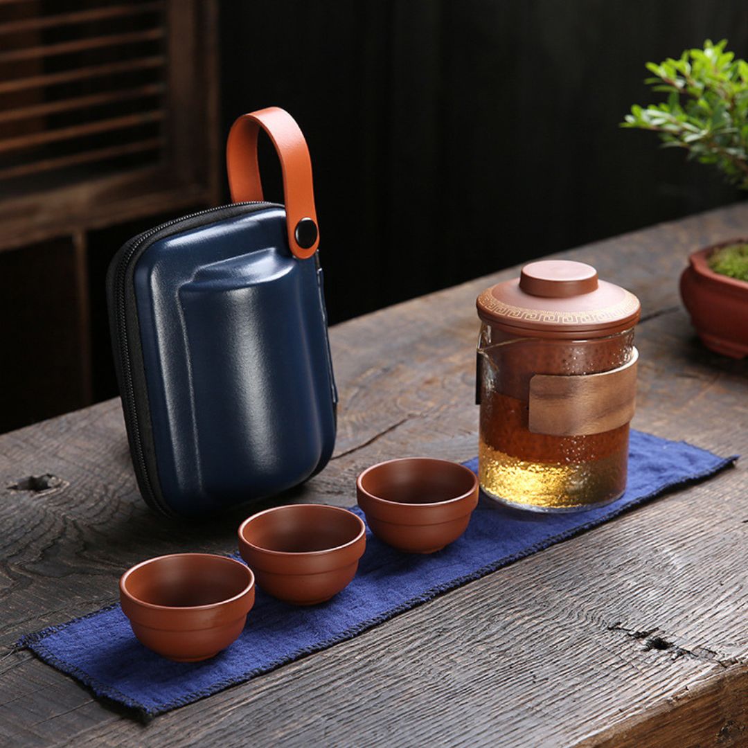 Elegant Portable Tea Set for On-the-Go Brewing
