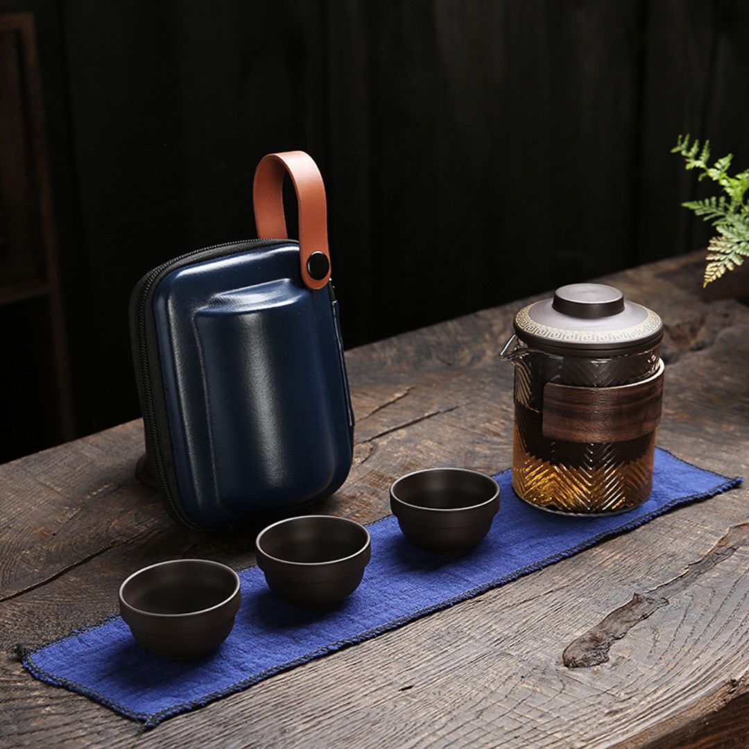 Elegant Portable Tea Set for On-the-Go Brewing
