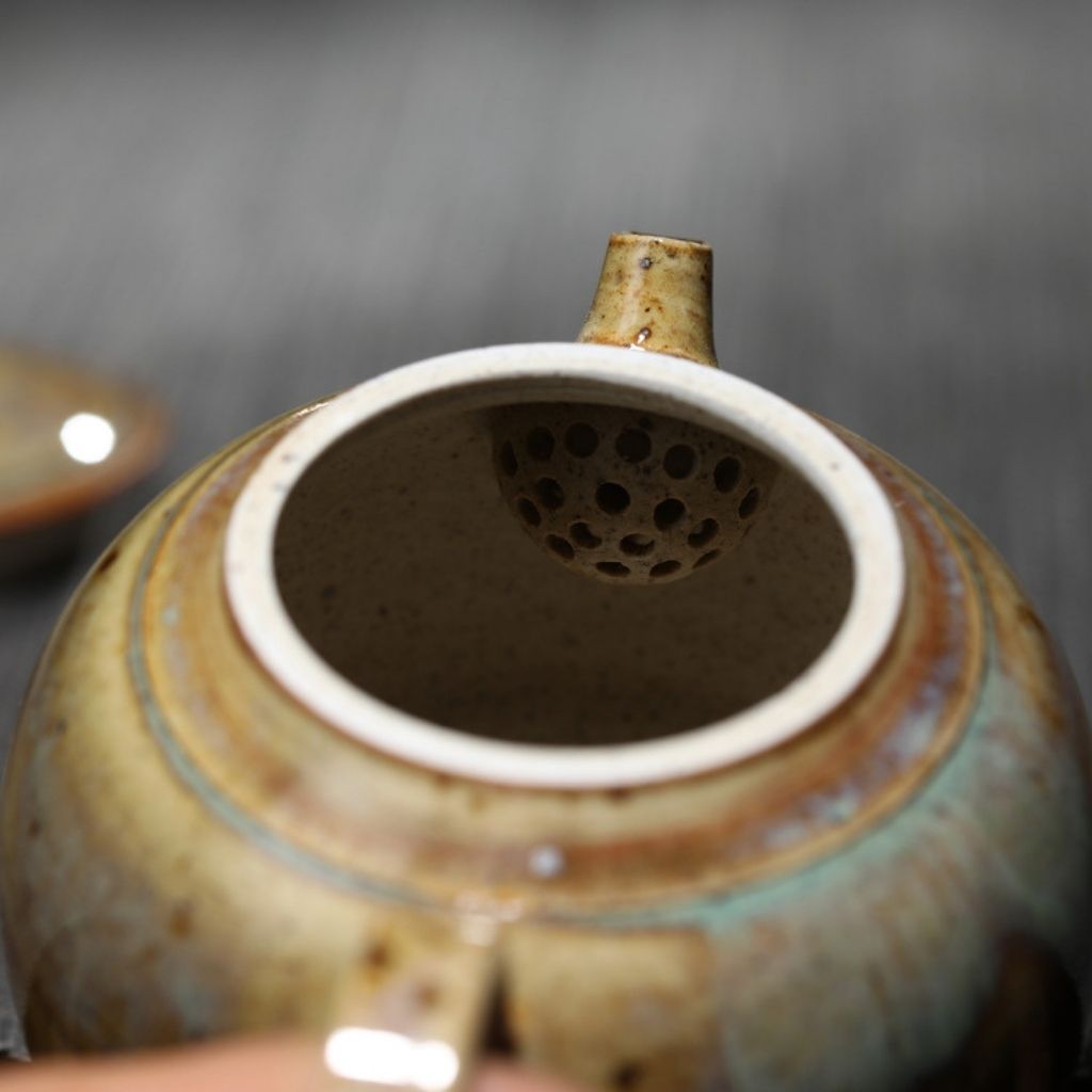 Artisan Crafted Glazed Ceramic Teapot for Unique Brews
