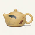 Artisan Crafted Clay Teapot with Hand-Painted Design