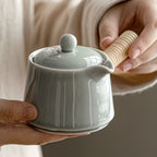 Serenity Glazed Ceramic Teapot for Personal Brewing