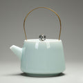 Elegant Green Glazed Tea Pot for Serene Moments