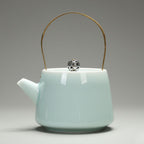 Elegant Green Glazed Tea Pot for Serene Moments