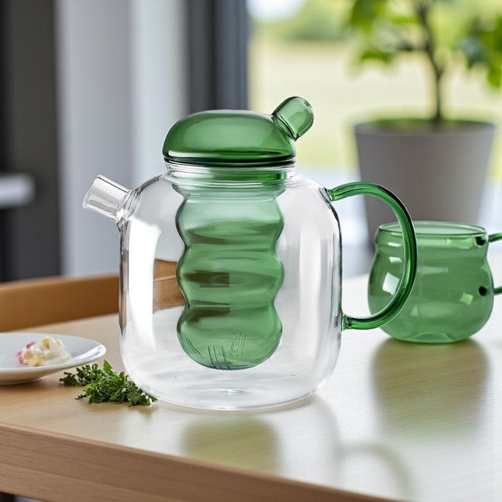Elegant Glass Teapot with Heat-Resistant Design