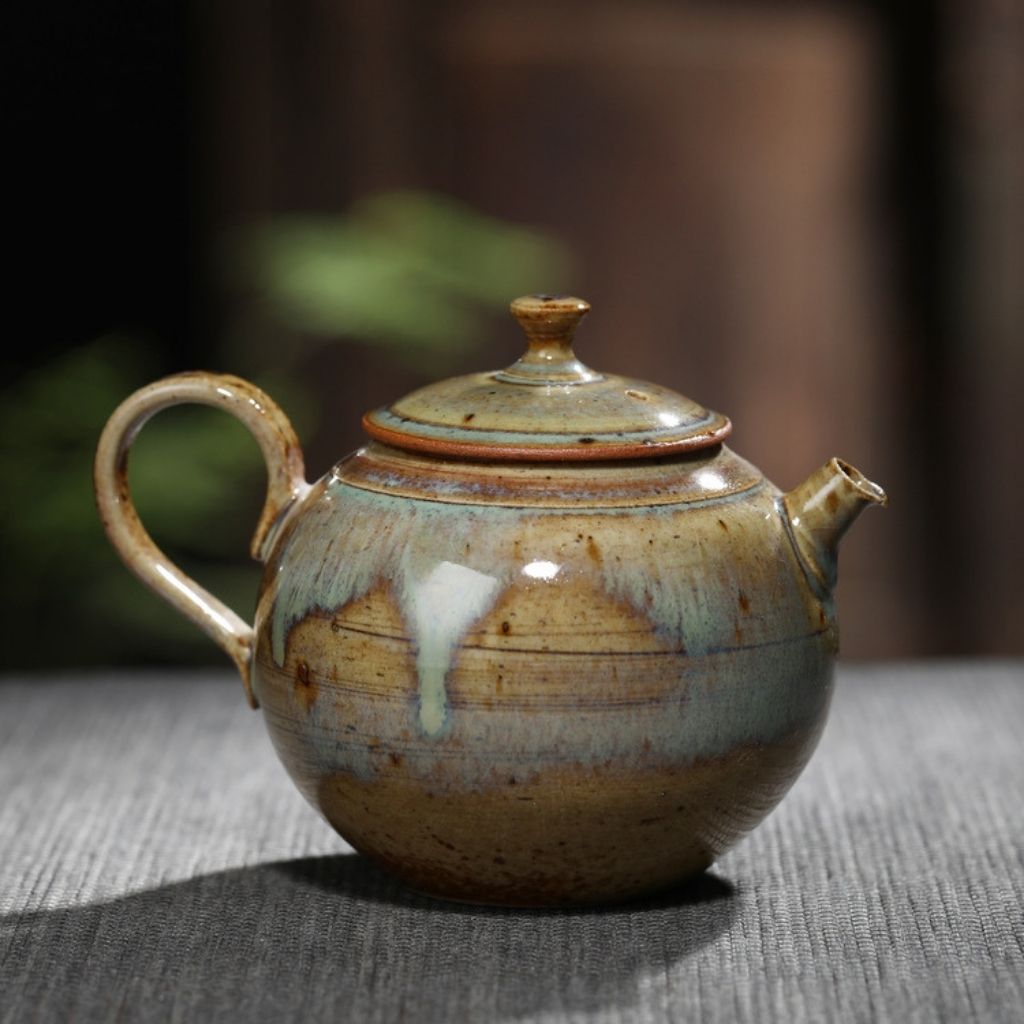 Artisan Crafted Glazed Ceramic Teapot for Unique Brews