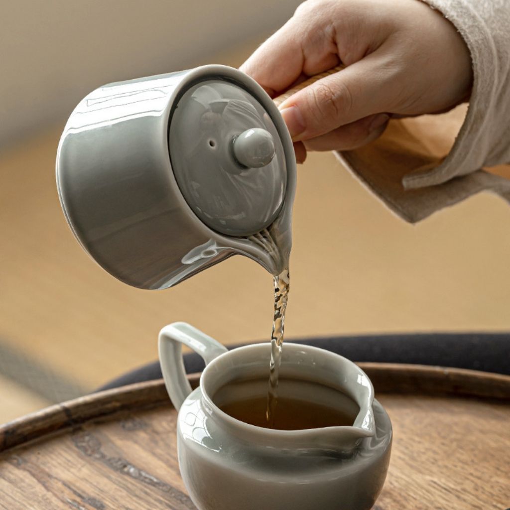 Serenity Glazed Ceramic Teapot for Personal Brewing