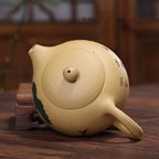 Artisan Crafted Clay Teapot with Hand-Painted Design
