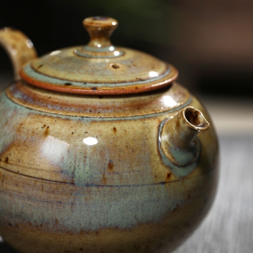 Artisan Crafted Glazed Ceramic Teapot for Unique Brews