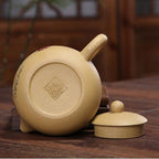 Artisan Crafted Clay Teapot with Hand-Painted Design
