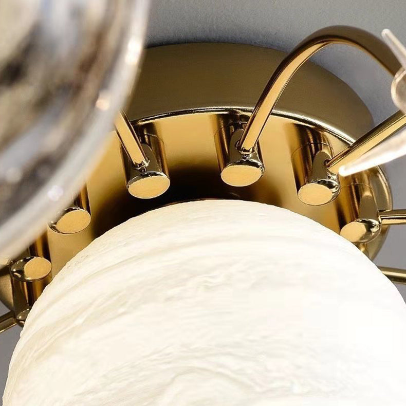 13-Light Colorful Semi-Flush Mount Ceiling Fixture for Playful Spaces
