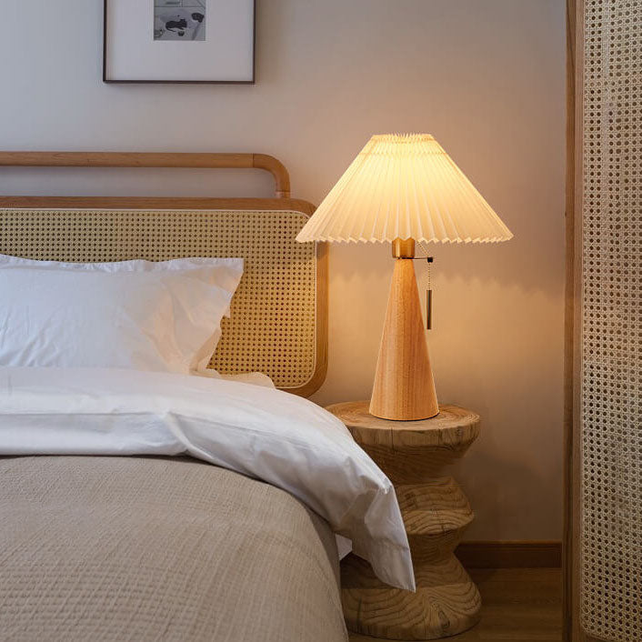 Minimalist Wooden LED Table Lamp for Bedroom and Living Room Decor