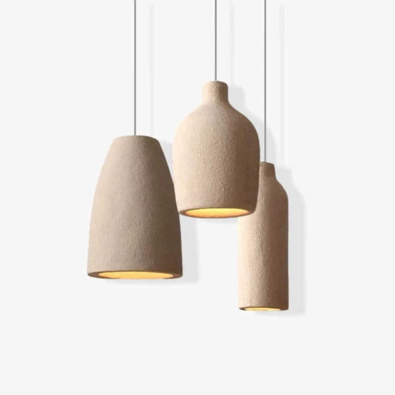 Handcrafted Warm LED Hanging Lights for Kitchen and Home - Terracotta Pendant