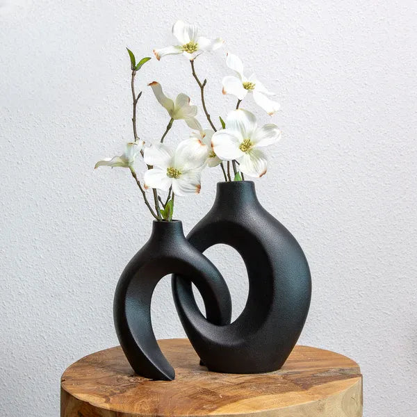Intertwined Ceramic Vase for Flowers