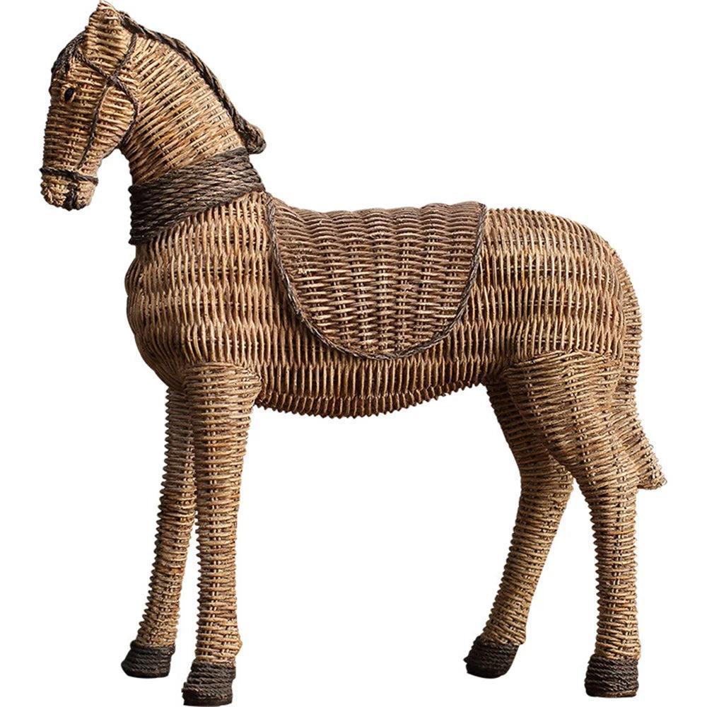 Artisan Woven Horse Figurine - Timeless Rustic Home Accent