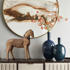 Artisan Woven Horse Figurine - Timeless Rustic Home Accent