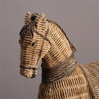 Artisan Woven Horse Figurine - Timeless Rustic Home Accent