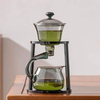 Sleek Glass Tea Infuser Set with Vertical Stand