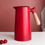 Insulated Beverage Server with Wooden Handle - Thermal Carafe