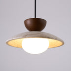Dome-Shaped Pendant Light in Travertine Design