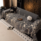 Elegant Branch Pattern Sofa Cover in Ultra-Soft Chenille Fabric