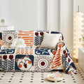 Lightweight Jacquard Sofa Cover in Cotton Linen