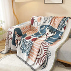 Lightweight Jacquard Sofa Cover in Cotton Linen