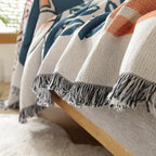 Lightweight Jacquard Sofa Cover in Cotton Linen