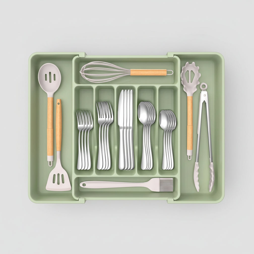 Spacious Expandable Cutlery Storage Solution