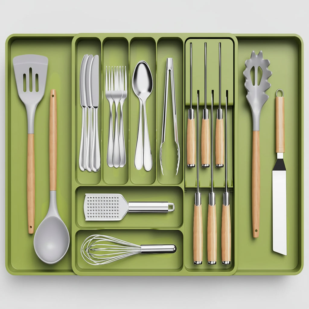 Spacious Expandable Cutlery Storage Solution