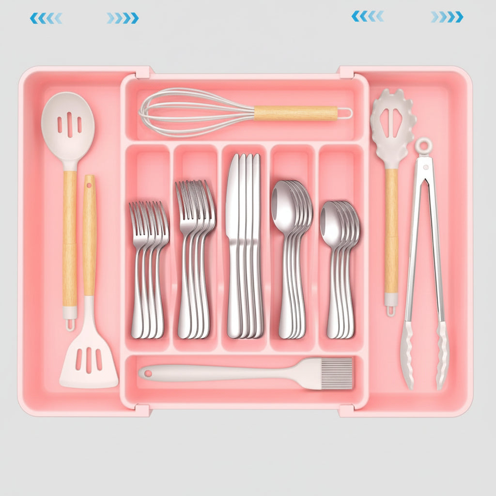 Spacious Expandable Cutlery Storage Solution