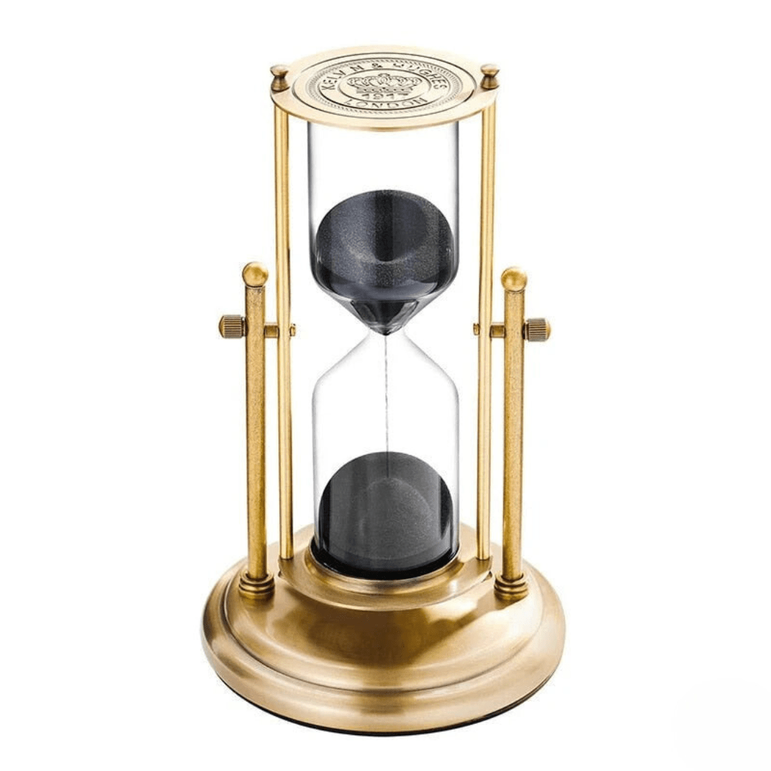 Elegant Brass Timer with Enchanting Purple Sand