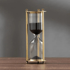 Elegant Brass Timer with Enchanting Purple Sand