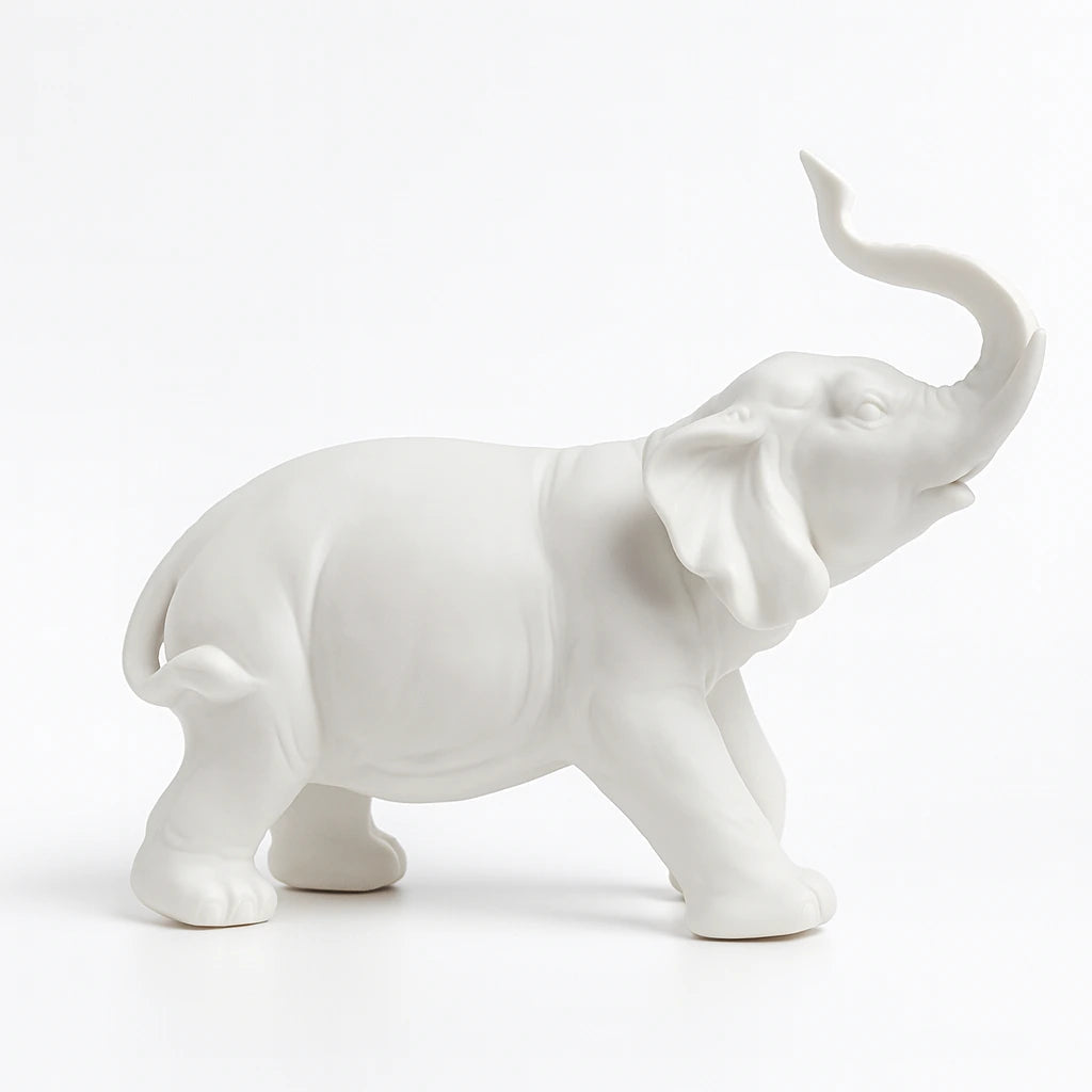 Elegant Ceramic Elephant Figurine for Home Decor