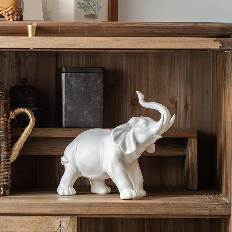 Elegant Ceramic Elephant Figurine for Home Decor