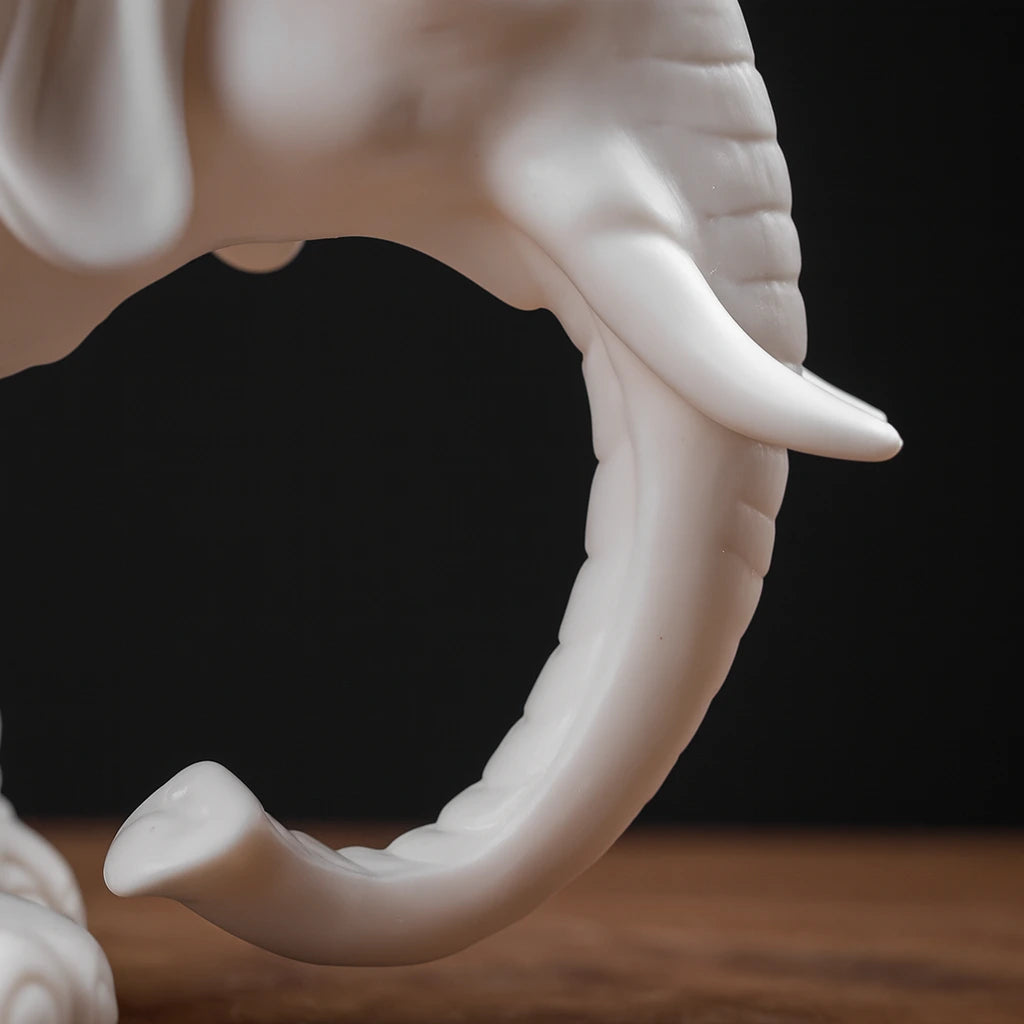 Elegant Ceramic Elephant Figurine for Home Decor