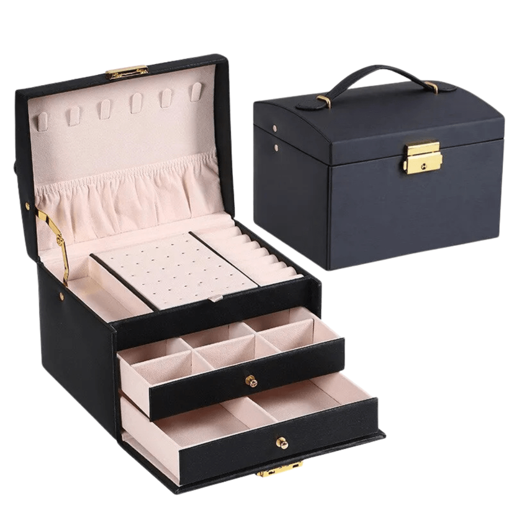 Elegant Faux Leather Accessory Organizer