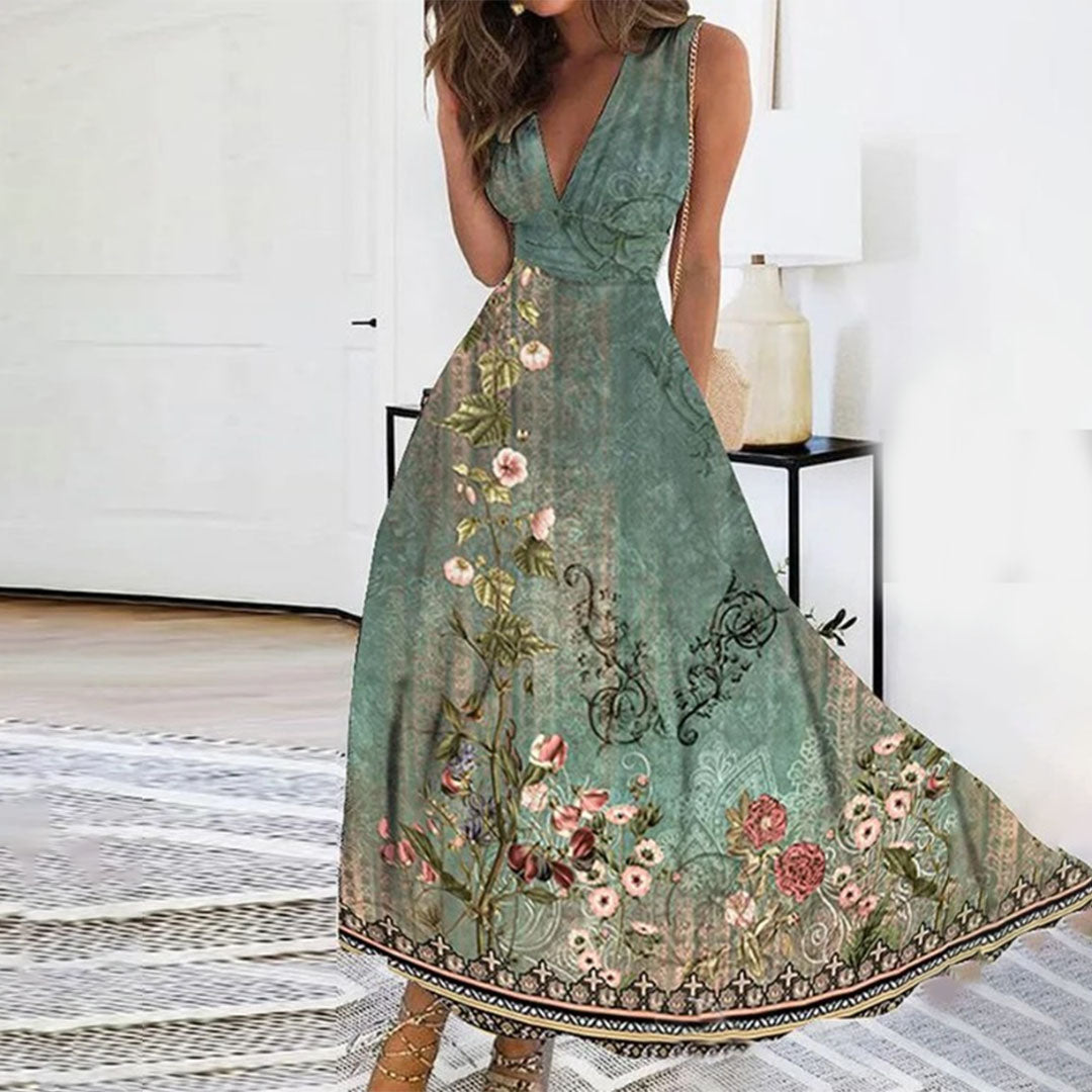 Charming Floral Long Dress for Effortless Elegance
