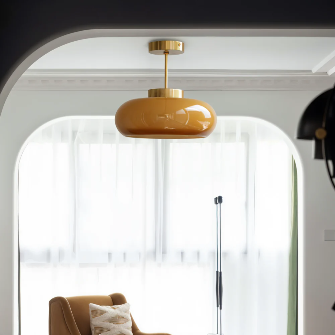 Sleek LED Glass Ceiling Light Fixture