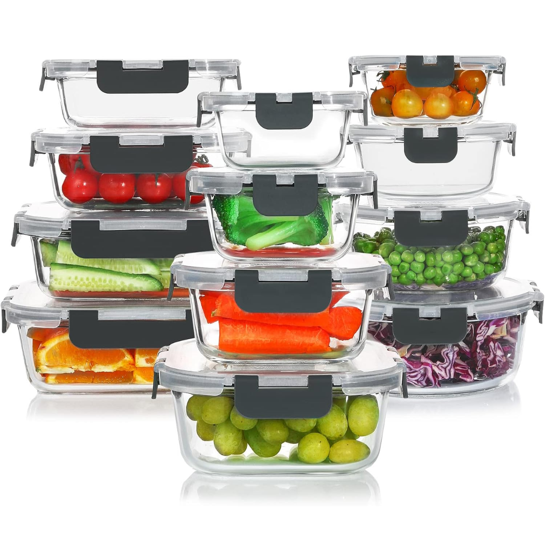 Versatile Glass Meal Prep Containers Set
