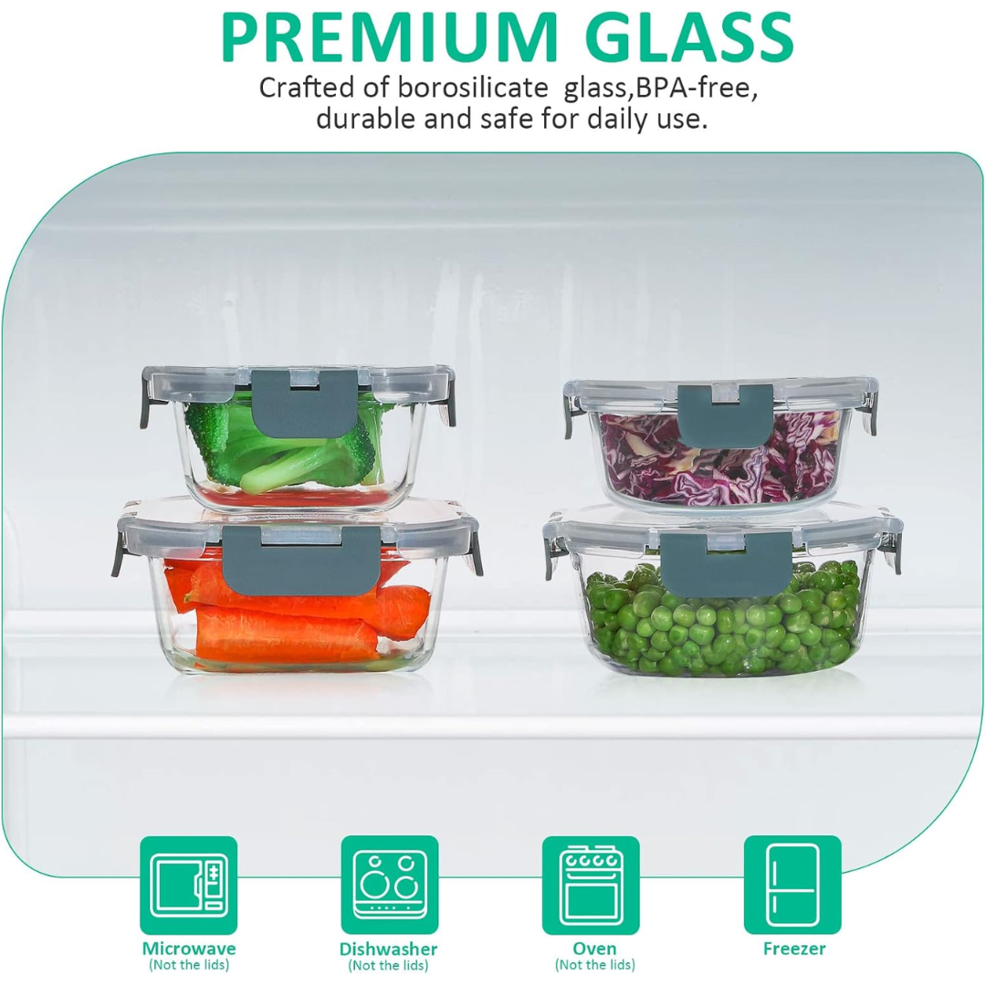 Versatile Glass Meal Prep Containers Set