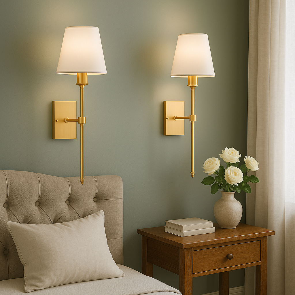 Elegant Iron Wall Lights - Set of 2