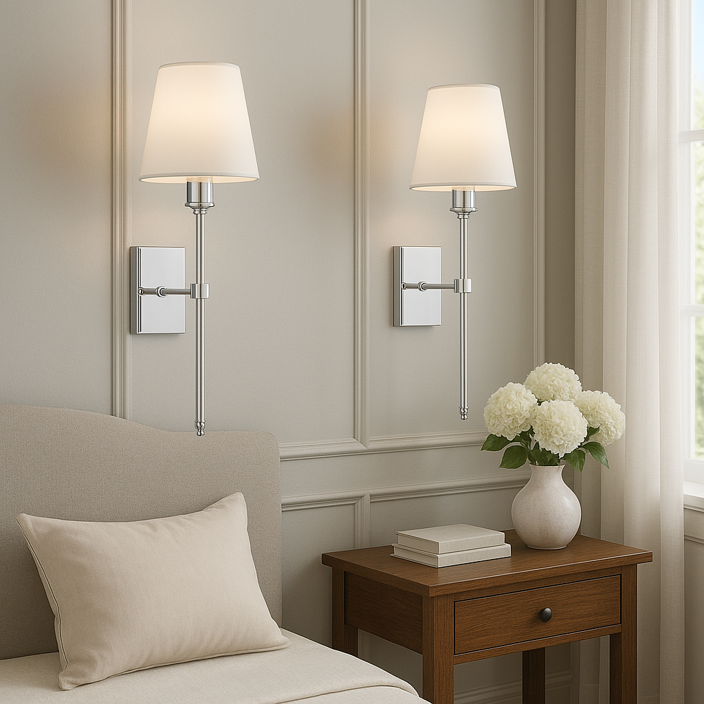 Elegant Iron Wall Lights - Set of 2