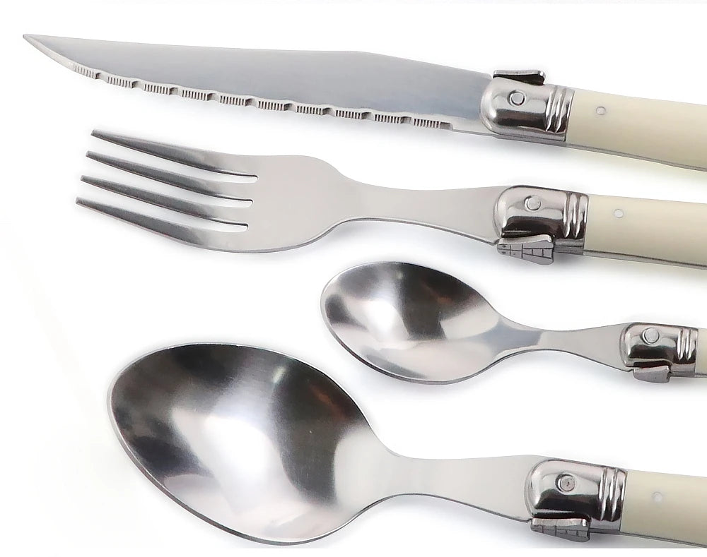 Elegant Ivory Stainless Steel Flatware Collection